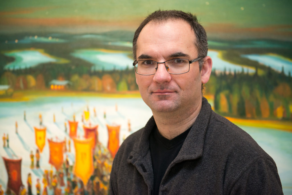 Malíř Jaroslav Valečka v Galerii 1