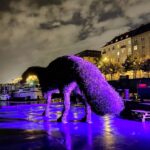 Drátěný pes od Františka Skály na pražské Náplavce